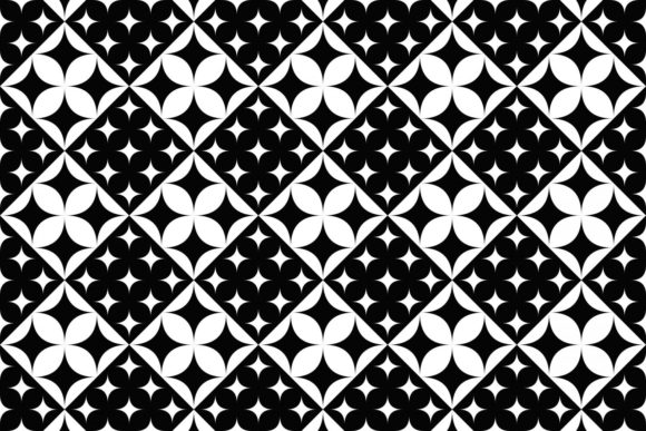 Download Monochrome Seamless Curved Star Pattern - Pattern Collection