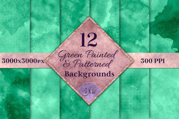Download Green Painted and Patterned Backgrounds - Pattern Collection