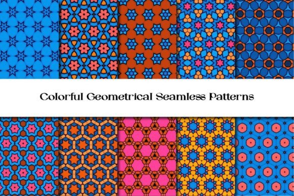 Download Colorful Geometrical Seamless Patterns Vol 7 - Geometric Collection