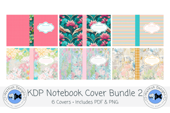 Download Floral &amp; Pattern KDP Notebook Bundle 1 - Pattern Collection