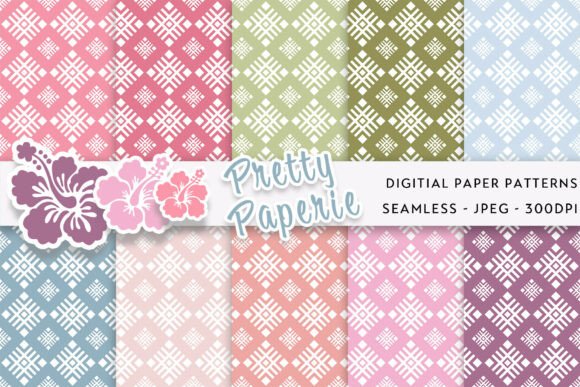 Download Aztec Patterned Digital Paper - Pattern Collection
