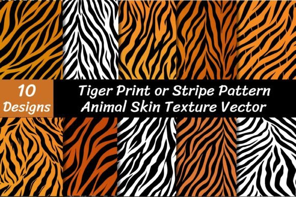 Download Tiger Print or Stripe Pattern Vector - Pattern Collection