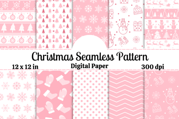 Download Merry Christmas Pattern - Pink &amp; White - Pattern Collection