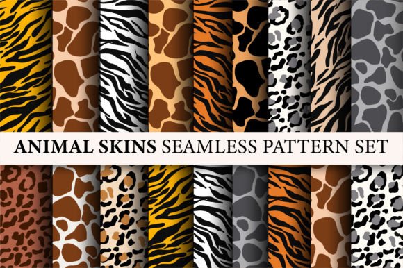 Download Animal Skin Texture Digital Paper Set - Animal skin texture Collection