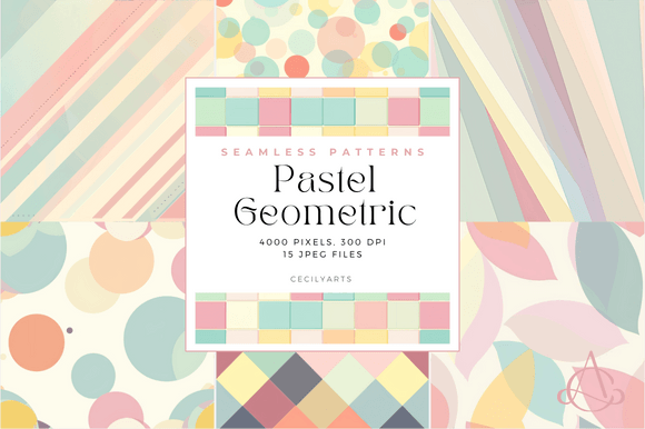 Download Pastel Geometric Seamless Patterns - Geometric Collection