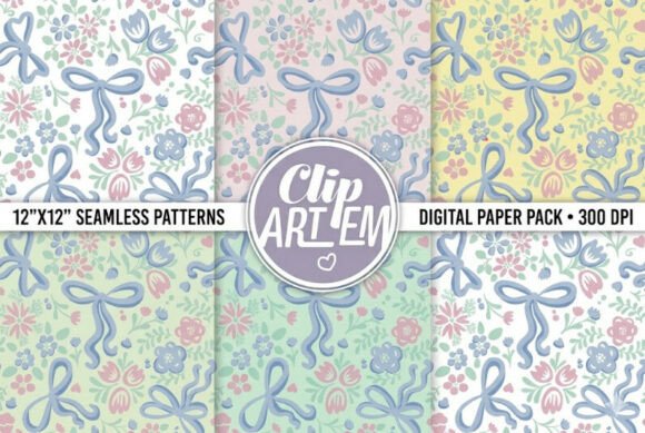 Download Spring Boho Bows Baby Pattern Floral - Pattern Collection