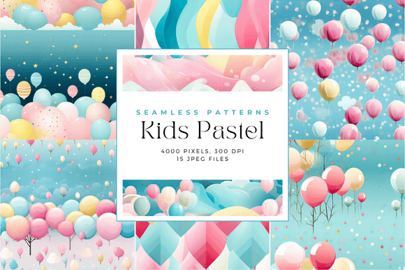 Download Kids Pastels Seamless Patterns - Pattern Collection