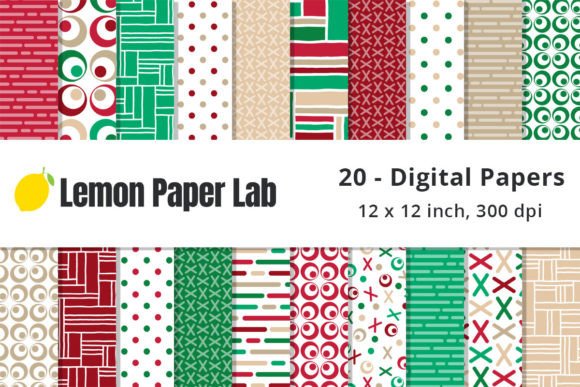 Download Christmas Geometric Digital Papers - Geometric Collection