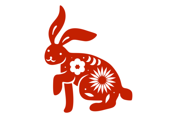 Download White Flower Patterned in Rabbit Shape. - Pattern Collection