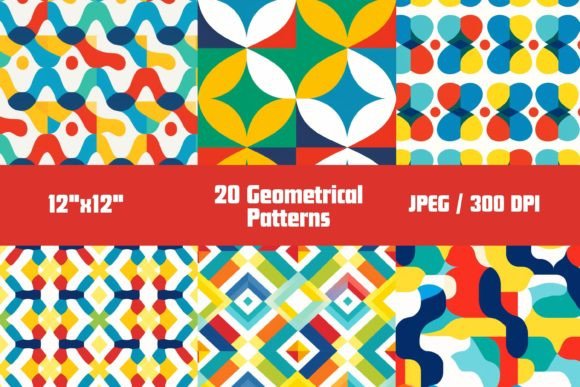Download 20 Geometrical Seamless Pattern - Geometric Collection