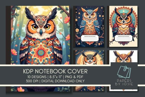Download Owl Mandala Pattern KDP Notebook Cover - Pattern Collection