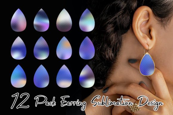 Download Mermaid Scales Pattern Blue Earring - Pattern Collection