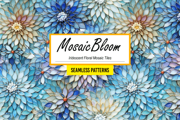 Download Iridescent Floral Mosaic Tiles Pattern - Pattern Collection