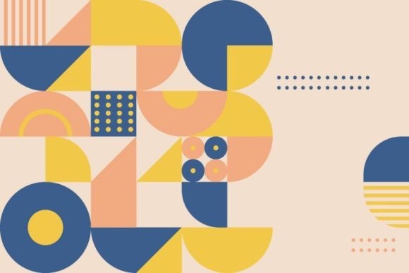 Download Flat Pastel Geometric Background Design - Geometric Collection