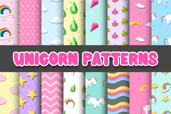Download Unicorn Digital Paper Patterns - Pattern Collection