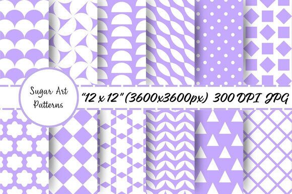 Download Geometric Pastel Lavender Digital Paper - Geometric Collection