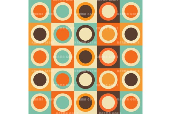 Download Retro Squares &amp; Circles Pattern - Pattern Collection