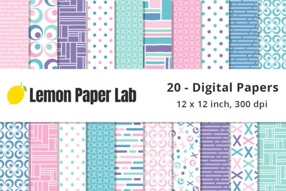 Download Pastel Geometric Digital Papers - Geometric Collection