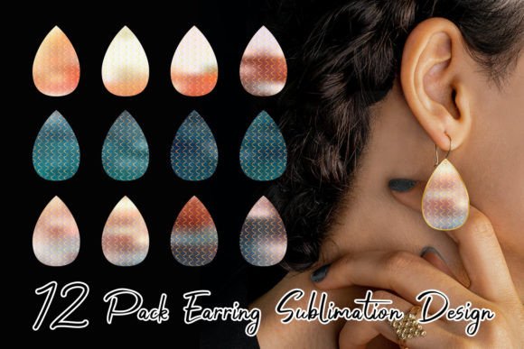 Download Mermaid Scales Pattern Earring Teardrop - Pattern Collection