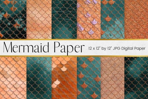 Download Copper Mermaid Scales Paper Pattern - Pattern Collection