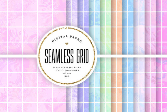 Download Seamless Big Grid Pastel Patterns - Pattern Collection