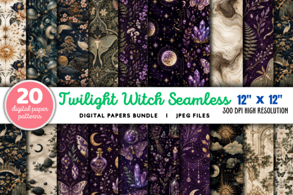 Download Twilight Witch Digital Paper Patterns - Pattern Collection