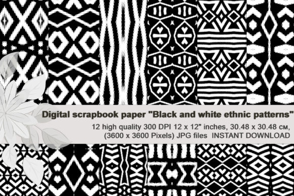 Download Black-White, Aztec Ethnic Patterns. - Pattern Collection