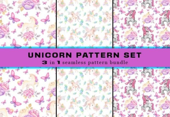 Download Unicorn Seamless Pattern Digital Papers - Pattern Collection