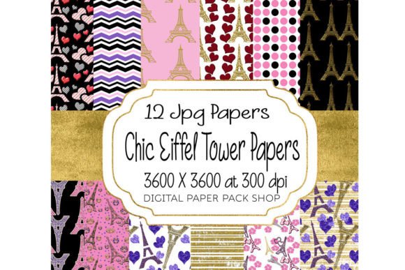 Download Eiffel Tower Seamless Pattern Papers - Pattern Collection