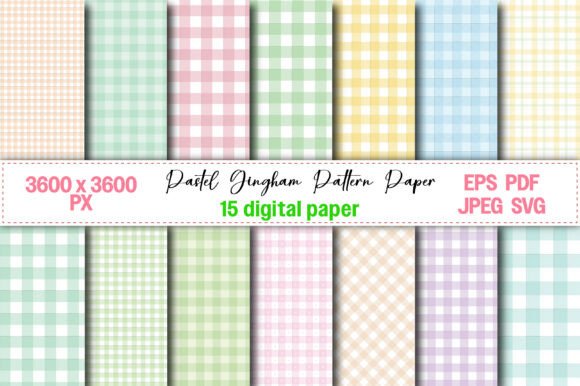 Download Pastel Gingham Pattern Paper - Pattern Collection
