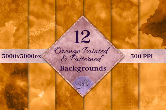 Download Orange Painted and Patterned Backgrounds - Pattern Collection