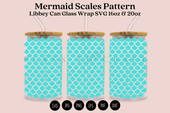 Download Mermaid Scales Pattern Libbey Glass Wrap - Pattern Collection