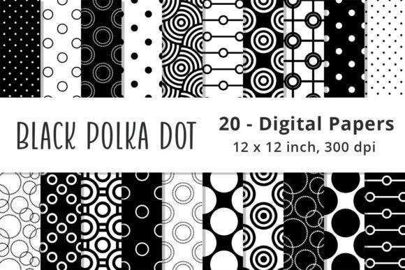 Download Black and White Polka Dot Paper Patterns - Pattern Collection