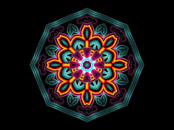 Download Mandala with Luminous Star Pattern - Pattern Collection