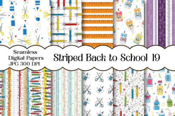 Download Striped Back to School Papers - Back to school papers Collection